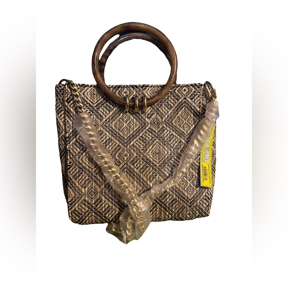 Gianni Bini Calypso Straw Satchel NWT